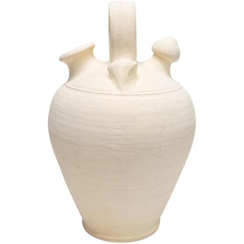 Botijo de Barro Tradicional Hecho a Mano de La Rambla, 100% Ecológico, Conserva el Agua Fresca de Forma Natural, Ideal para Cocina, Patio o Terraza, Medidas 17x17x28 cm, Hecho con Arcilla de Calidad