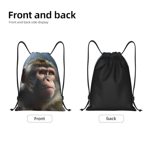 Drawstring Backpack Monkey Drawstring Bag Sports String Bag Gym Sackpack for Women Men3