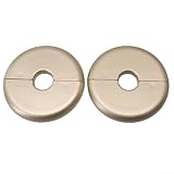 Confezione da due coperture per tubi del radiatore diametro 2 7 con foro da 15 mm, si adattano a tubi per radiatori, acqua e gas (oro)