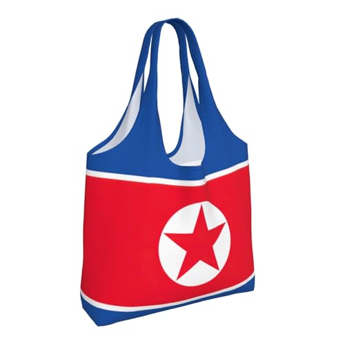 Korean flag Print Stylish and Spacious Single Shoulder Commuting Canvas Tote Bag for Work Travel2