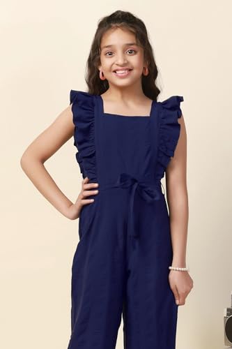 Image of Fashion Dream Girl's Ankle Length Solid Jumpsuit