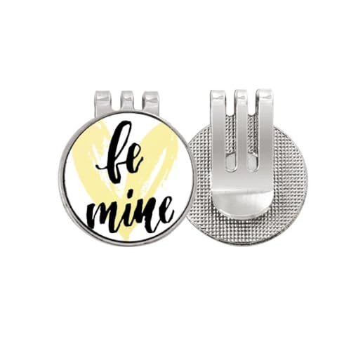 Marqueur de balle de golf magnétique jaune Be Mine en émail pour golfeurs