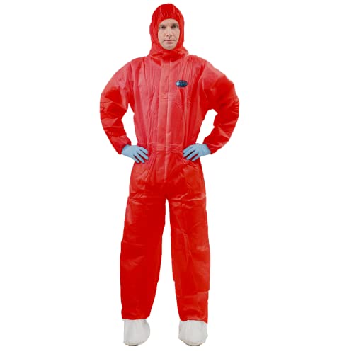 Vicogard Protective Overalls Disposable Coveralls, Front Zipper Elastic Waistband & Cuffs Ankles, Sms Isolation Coverall Suit With Hood For Hospitals, Laboratories, Medical #TOP19