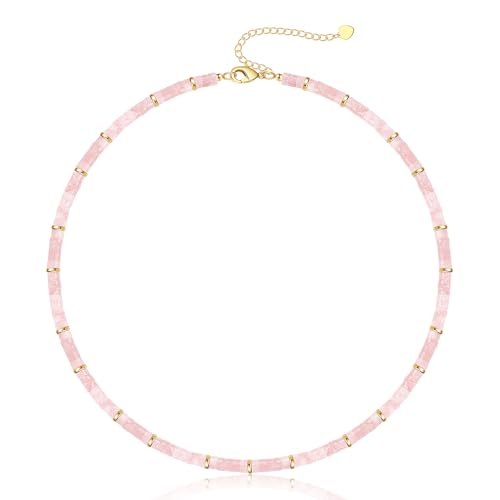 Choker Necklace for Women, Beaded Necklaces for Women Stocking Stuffers for Teens Teen Girl Gifts Gifts for Her Adjustable 14k Gold Gemstone Summer Anniversary Birthday Christmas Jewelry