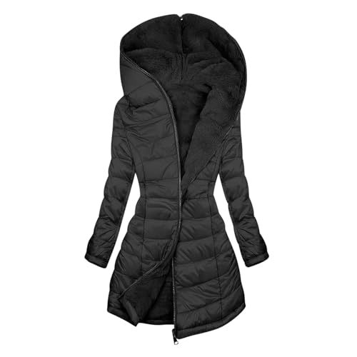 Padded Down Jackets for Women Winter Fall Long Sleeve Hooded Basic Puffer Jackets Hooded Outfits Women 2025 Fashion