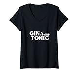 Photo Gallery donna this gin is my tonic liquor - t-shirt maglietta con collo a v Photo Gallery donna this gin is my tonic liquor - t-shirt maglietta con collo a v