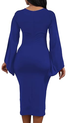 Image of SeNight Women's Elegant Dress Bodycon Work Business Pencil Dresses