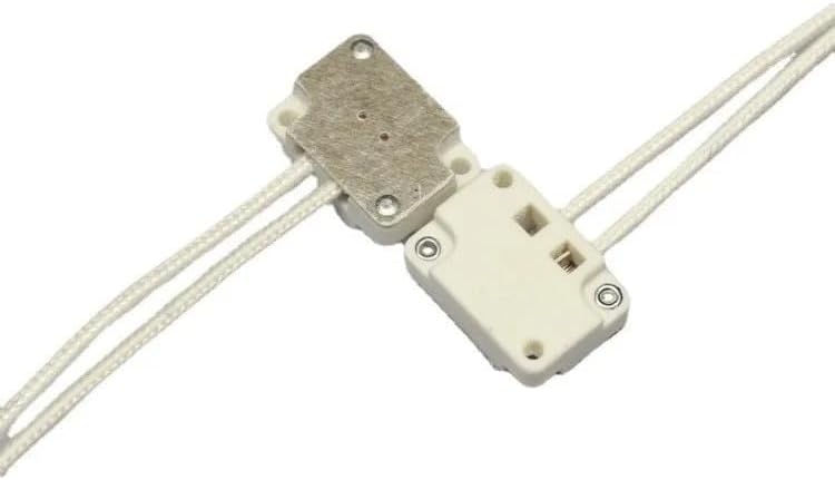 2PCS Square lamp Holder Halogen lamp Holder SC-102 G4 lamp Holder Microscope lamp Holder Side Outlet Wire BX31(Without Plug)