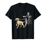 Photo Gallery funny halloween labrador dog and the reaper maglietta Photo Gallery funny halloween labrador dog and the reaper maglietta