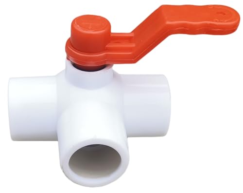 Image of ESEKSAFAR UPVC T-Way Plain Ball valve (3 /4 inchinch UPVC Plain T-way Ball valve)