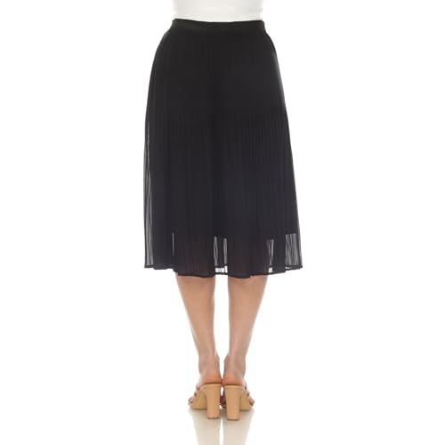 white mark Women's Chiffon Pleated Midi Skirt3