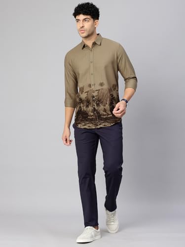 Image of Majestic Man Stylish Ombre Print Pure Cotton Casual Shirt for Men