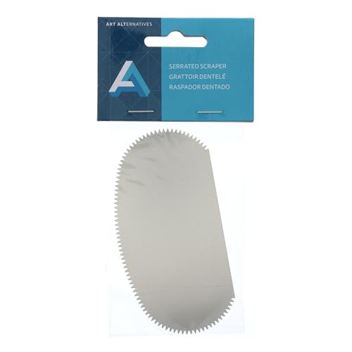 Art Alternatives Stainless Steel Serrated Scraper, Silver
