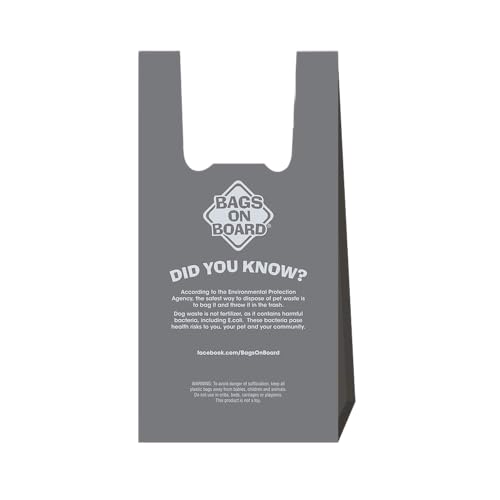 Image of Bags on Board Hand Armor Dog Poop Bags | Extra Thick Dog Waste Bags with Leak Proof Protection | 7x15 Inches, 100 Bags, Blue, 3203940030