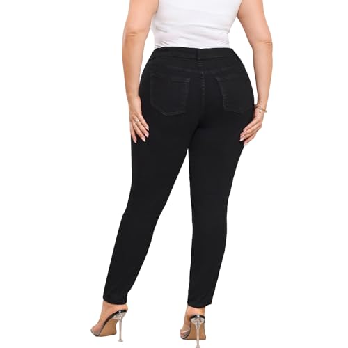 KISSPLUS Plus Size Skinny Jeans for Women High Waist Pencil Women Jeans Curvy High Waist Stretchy Denim Pants for Women4