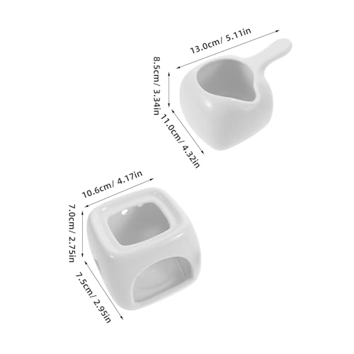 Diffuseur pour décoration de chambre et maison : brûleur d'arômes céramique blanc - 2