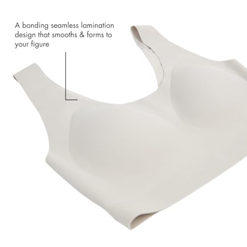 Image of Floatley to The T-Shirt Scoop Neck Bra for Women, Silky Comfort Wirefree Seamless Grip Band Pullover Bra with Removable Pads