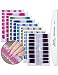 WOKOTO 8 Sheets Nail Art Polish Stickers Strips Pure color Shine Full Wraps Nail Art Adhesive Decals With 1Pcs Nail File Manicure Kit For Women