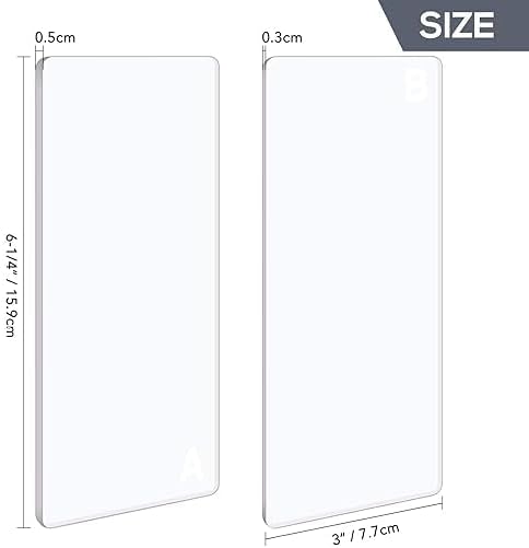 Miniatura 2 de 4 unidades2 pares de almohadillas de corte estándar para máquina de troquelar placas de corte de plástico de policarbonato transparente,