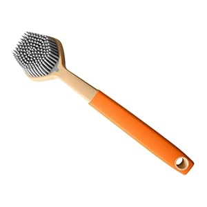 Afwasborstel | Afwasborstel Siliconenborstel – Vaatwasser, siliconen zachte borstelharen schrobborstel Comfortabele handgreepborstels voor gootsteen, pannen, potten, koekepanreiniging