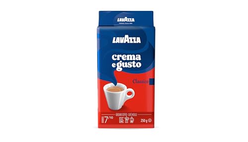Image of Lavazza Crema e Gusto Ground Coffee Blend, Espresso Dark Roast, 8.8 Ounce (Pack of 4)