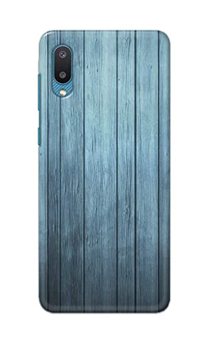 Image of Printed Hard Back Cover Case for Samsung Galaxy M02 | Samsung Galaxy A02 Back Cover (Wooden Blue) -1302
