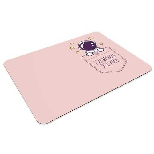 Set de table rose astronaute antidérapant pour éviter les taches