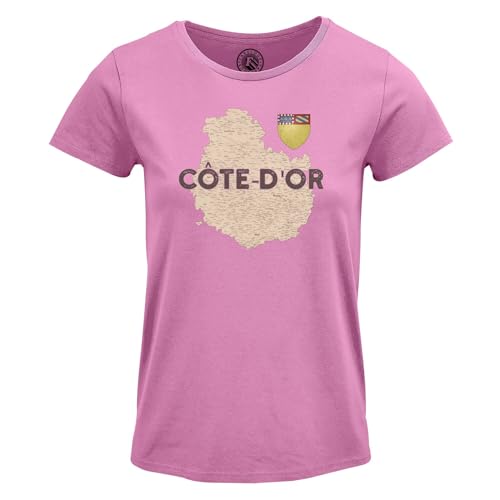 T-Shirt Dijon Côte-d'or Carte Ancienne Bourgogne pour Femme