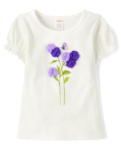 Image of Gymboree Girls' and Toddler Puff Sleeve Embroidered T-Shirt