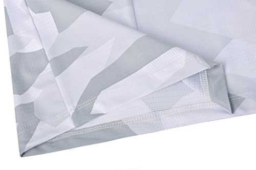 Tapulco Half Zip Pullover For Men Dry Fit Summer Outdoor Sport Tshirt Pattern Running Tee Daily Workout Stylish Breathable Lightweight Tops Geometric White Medium #TOP4