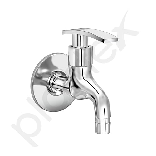 Image of Plantex Washing Machine Tap with Brass Spindle /Tap for Washing Machine /Garden /Pipe Connection Tap /Washing Machine Pipe Connector-(Chrome)