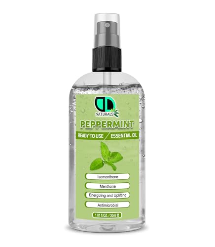 DD Teck Peppermint Essential Oil Ready to Use | Energizing & Uplifting | Antimicrobial | Headache Relief Anti-Inflammatory & Skincare Hair Care Pain Relief (30ml Spray)