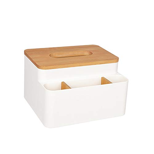 QPY Boite Mouchoirs Rectangulaire Organisateur de Bureau Distributeur Mouchoirs,pour boîte à mouchoirs Multifonction pour Voiture de Bureau à Domicile Crayons, Télécommande Cover