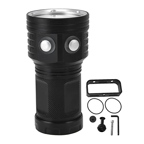 Linterna de buceo IPX8 antorcha submarina 100m focos LED blanco rojo azul para rescate 6