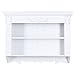 Scaffale da parete bianco in stile shabby chic da parete in legno, stile vintage