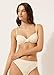 CALZEDONIA Woman's Balconette Swimsuit Top Shiny Satin in Cream, Size L