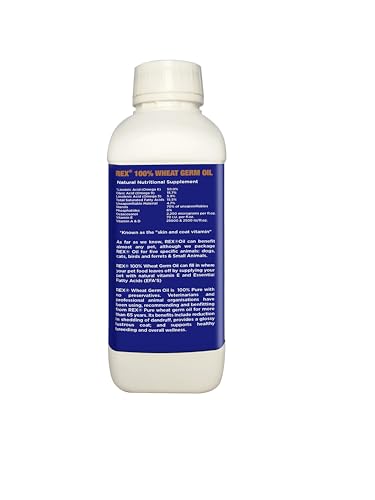 Image of Rex Wheat Germ Oil 500 ml | Vitamin E & Omega 3,6 | Pet Skin & Coat Care