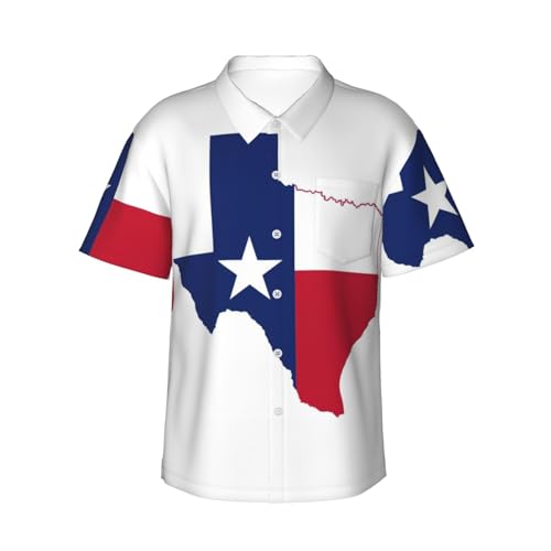 Chemise hawaïenne Texas homme short de plage boutonné look décontracté