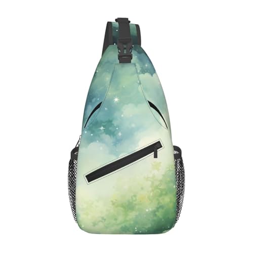 Morrales bandolera unisex con patrón Green Star