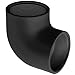 Spears 408-010B PVC Schedule 40 Fittings 90 Degree Elbow Female Iron Pipe Thread, 1-Inch, Black