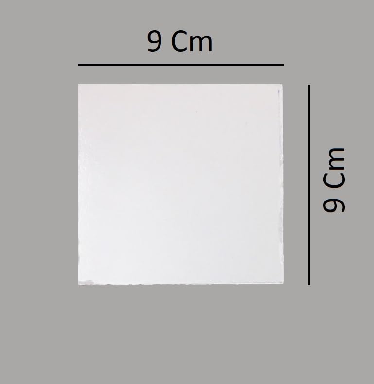 Image of Ceramic White Colour Wall Tile - Pack of 4(8 X 8 CM)