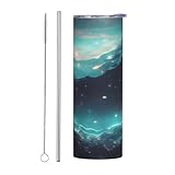 BLWSLC Science Fiction Stars Printed Straw Mug Coffee Travel Mug Suitable for Office and Travel 20oz