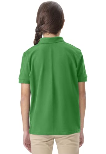 Image of Classroom School Uniforms for Boys and Girls Short Sleeve Pique Polo | Adult Fit, Matching Ribbed Collar, Banded Sleeves, Three-button Placket, Comfortable Fit, School Uniform Essential