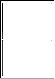 2 Labels Per Sheet Address Labels Self Adhesive Mailing Labels for Postage Inkjet Laser Printers Printable A4 Sticky Sheet Labels 200x144mm (25 Sheets)