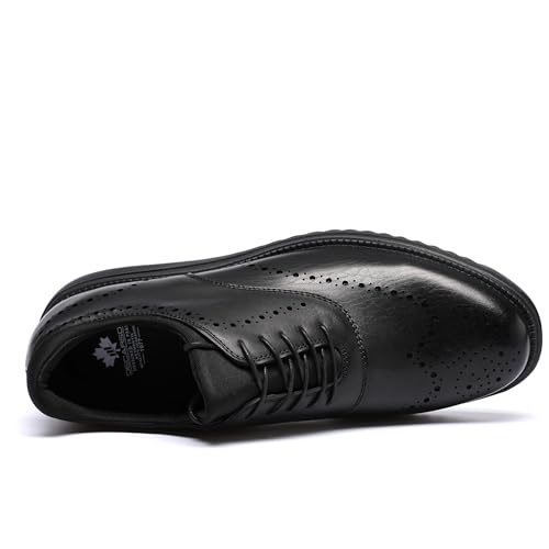 Image of DECARSDZ Mens Dress Casual Oxfords Shoes Lace-up Fashion Shoes Brogue Shoes for Men