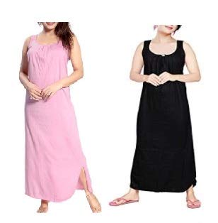 vibha n art of dressing Women's Hosiery Cotton Full Length Camisole, Long Inner Wear Petticoat-Nighty Slip-Kurti Suit Pack of 2 Pc-picture-31