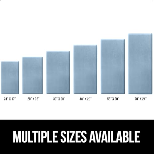 Image of GORILLA GRIP Cushioned Antifatigue Kitchen Mat for Floor, 48x20, Sky Blue | 3 /4 Inch Thick Ergonomic Office Standing Desk Mats, Waterproof and Stain Resistant Pebbled Top, Supportive Padded Foam Rug