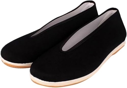​Traditional Chinese Kung Fu Slip-On Shoes, Unisex Old Beijing Canvas Footwear with Non-Slip Rubber Sole, Lightweight and Breathable (2 44)4