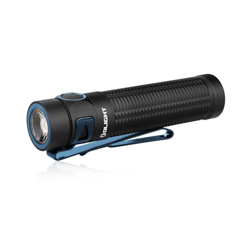 OLIGHT Baton 3 Pro Lampe de Poche LED Rechargeable Haute Puissance 1500 Lumens Lumière Blanc Neutre 175m Mini Torche Étanche pour Le Camping Voyage Noir