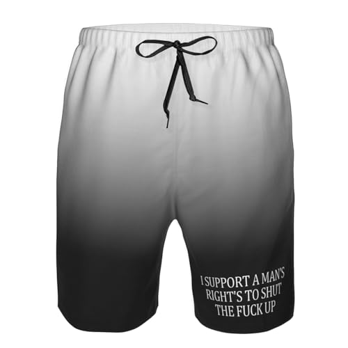 I Support A Mans Right'S to Shut The Fuck Up Men's Casual Board Shorts Swim Trunks Bathing Suits4